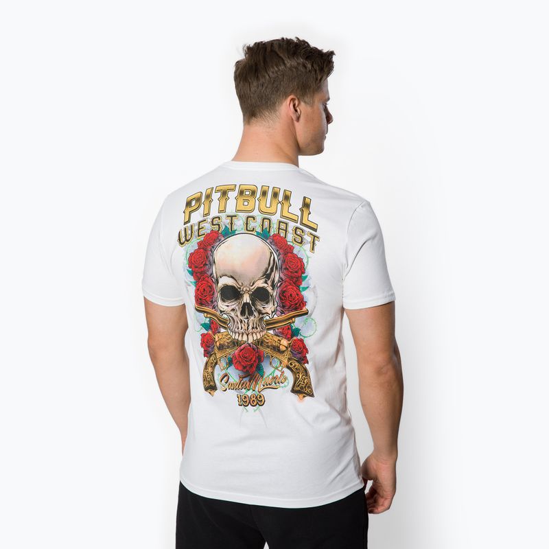 Pitbull West Coast vyriški Santa Muerte marškinėliai balta 3