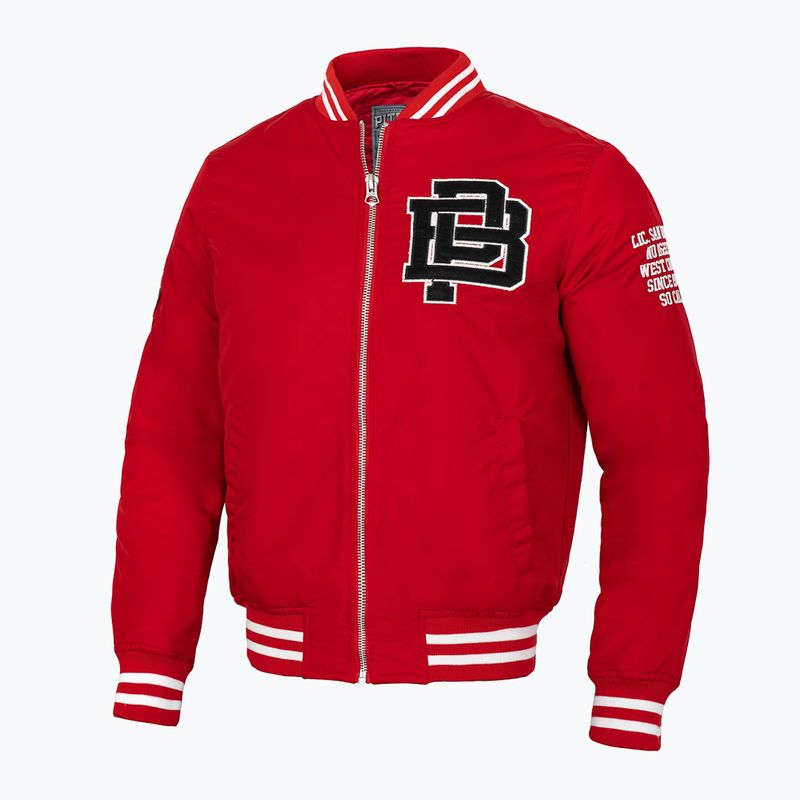 Pitbull West Coast vyriška striukė Silverwing Padded Varsity raudona 2