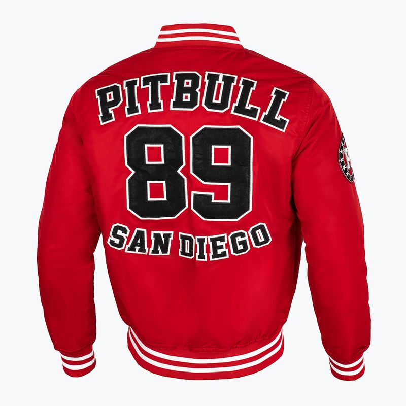 Pitbull West Coast vyriška striukė Silverwing Padded Varsity raudona 3