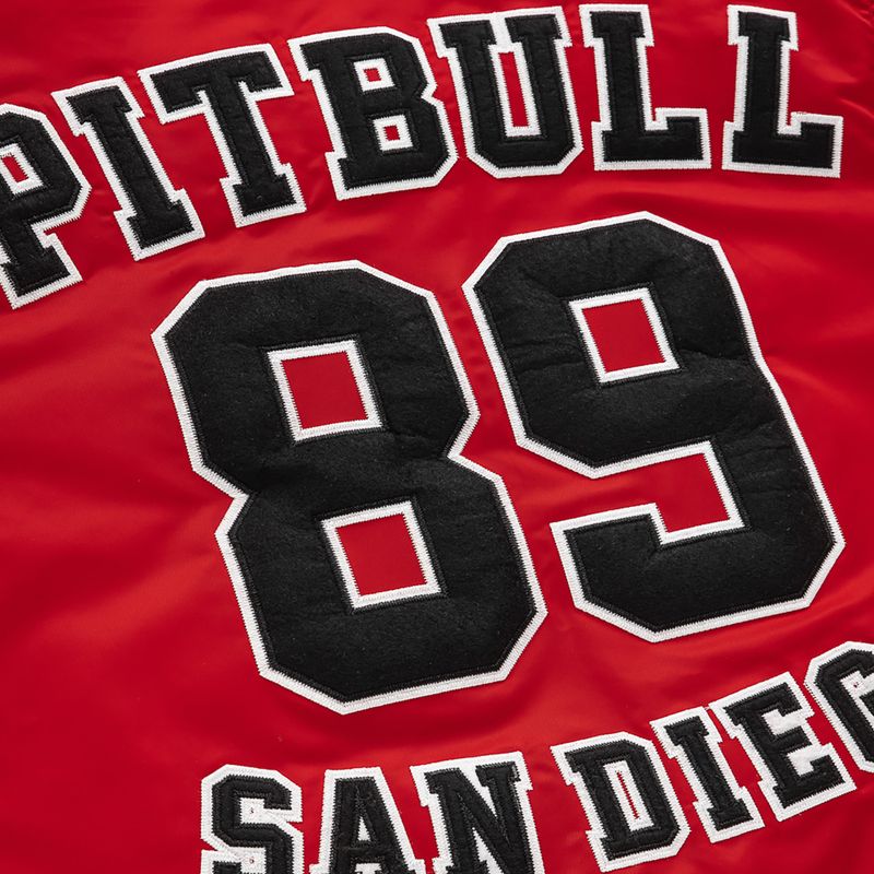 Pitbull West Coast vyriška striukė Silverwing Padded Varsity raudona 5