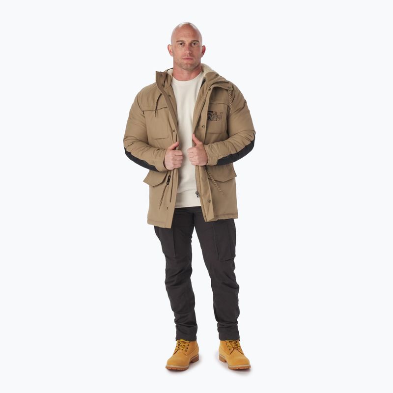 Pitbull West Coast vyriška žieminė striukė Gunner Hooded Parka dark sand 2