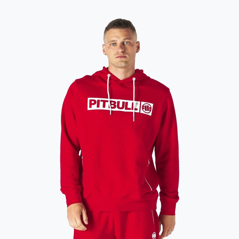Vyriškas Pitbull West Coast Hooded Hilltop Terry Group raudonas