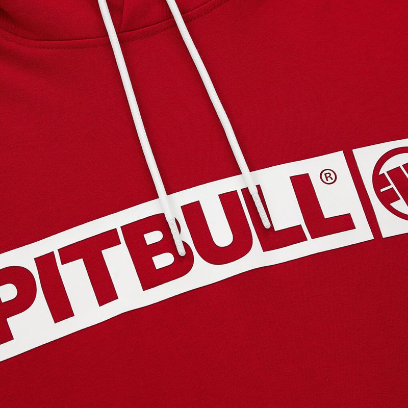 Vyriškas Pitbull West Coast Hooded Hilltop Terry Group raudonas 6