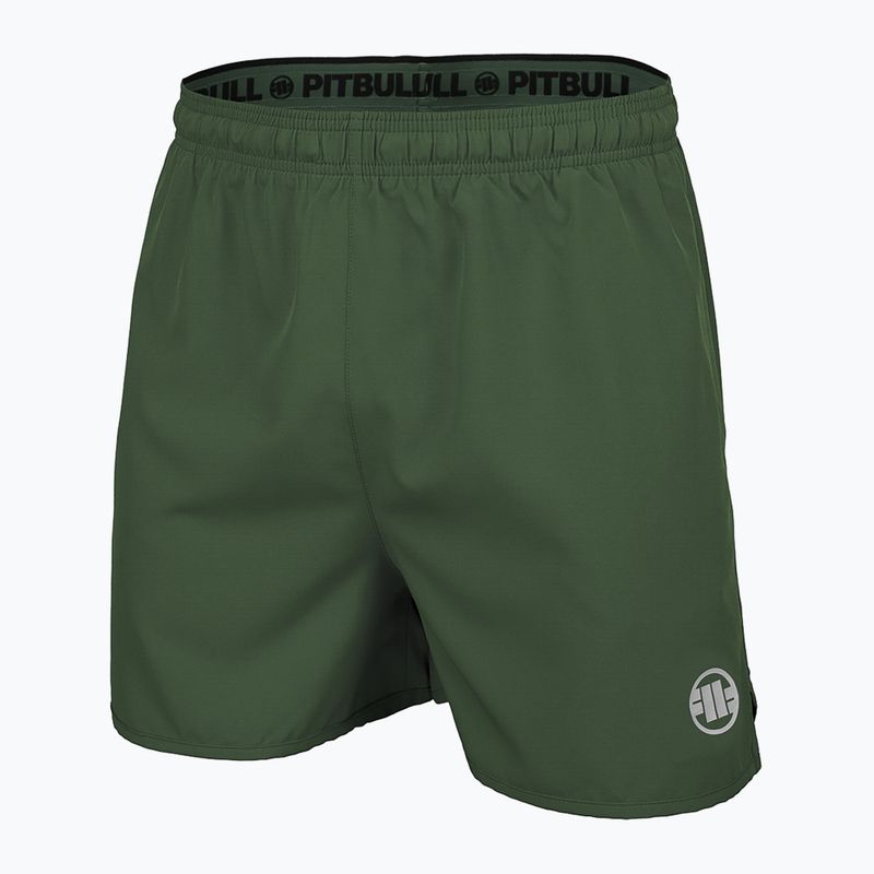 Pitbull West Coast Performance Small Logo olive vyriški treniruočių šortai