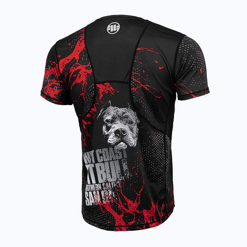 Vyriški treniruočių marškinėliai Pitbull Mesh Performance Pro Plus Blood Dog II black 9