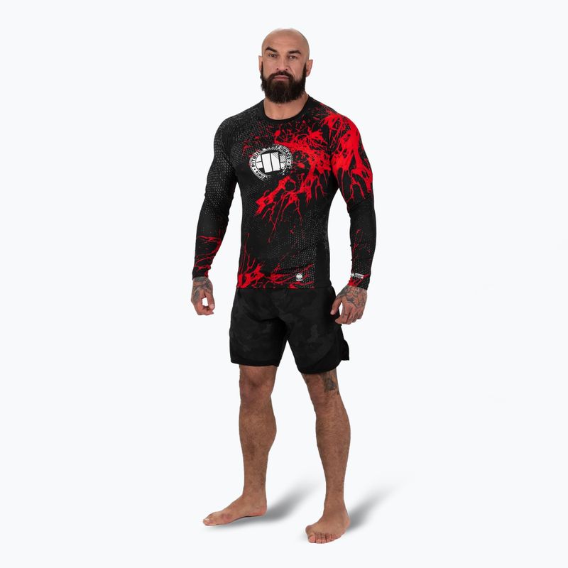 Vyriški marškinėliai ilgomis rankovėmis Pitbull Rashguard Blood Dog II black 2