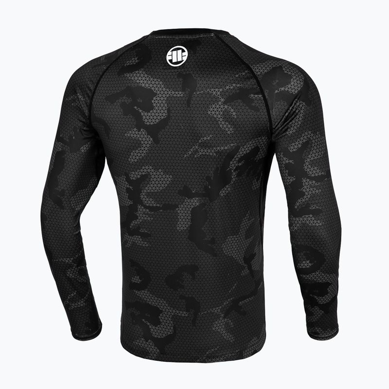 Pitbull West Coast Net Camo 2 Rash Rashguard black camo vyriškas marškinėliai su ilgomis rankovėmis 2