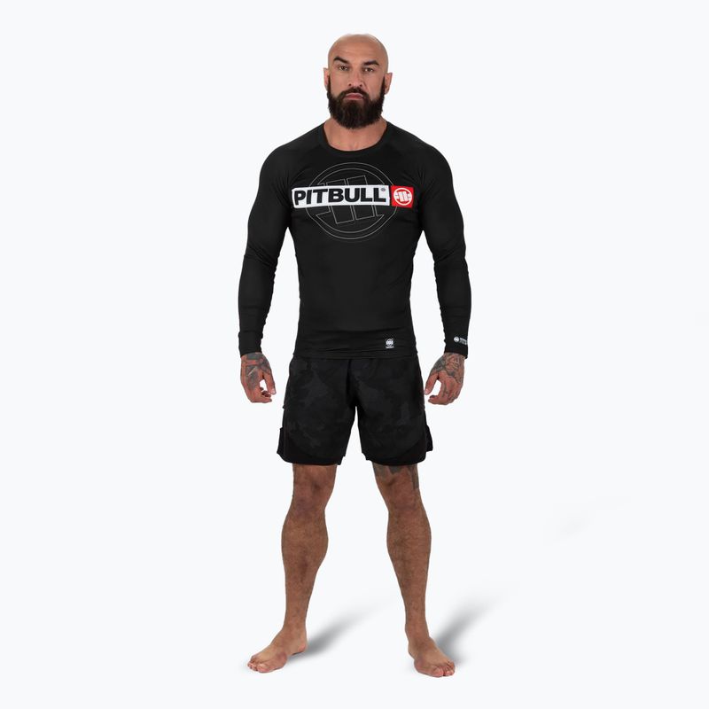 Vyriški marškinėliai ilgomis rankovėmis Pitbull Rashguard Hilltop Sports black 2