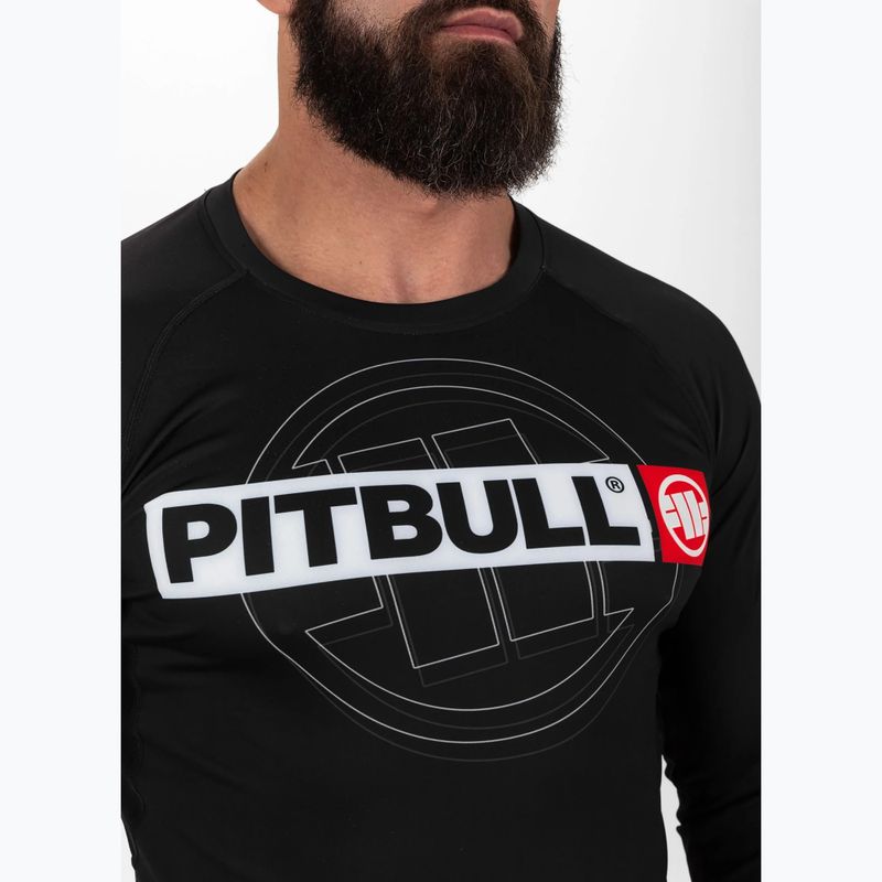 Vyriški marškinėliai ilgomis rankovėmis Pitbull Rashguard Hilltop Sports black 4