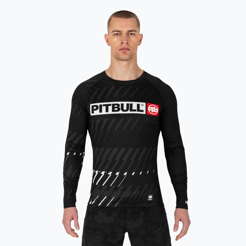 Vyriški marškinėliai ilgomis rankovėmis Pitbull Rashguard Street Dog black