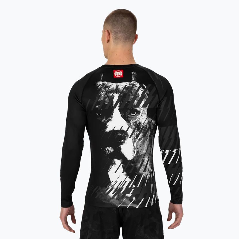 Vyriški marškinėliai ilgomis rankovėmis Pitbull Rashguard Street Dog black 3