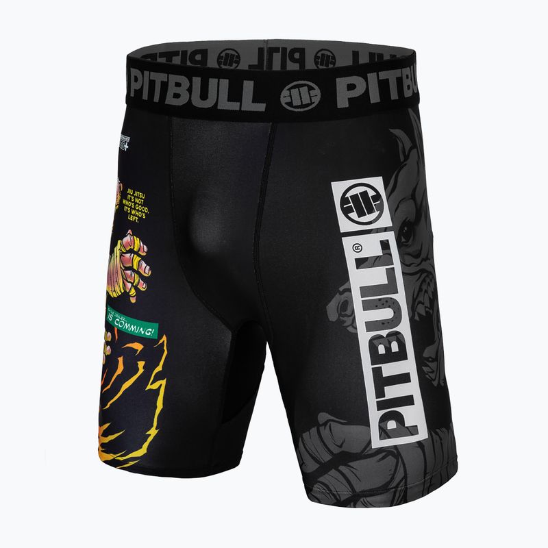 Pitbull West Coast Masters of BJJ Hilltop juodi vyriški kompresiniai šortai