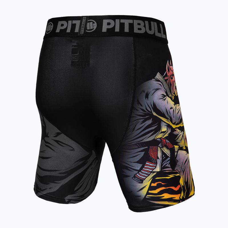 Pitbull West Coast Masters of BJJ Hilltop juodi vyriški kompresiniai šortai 2