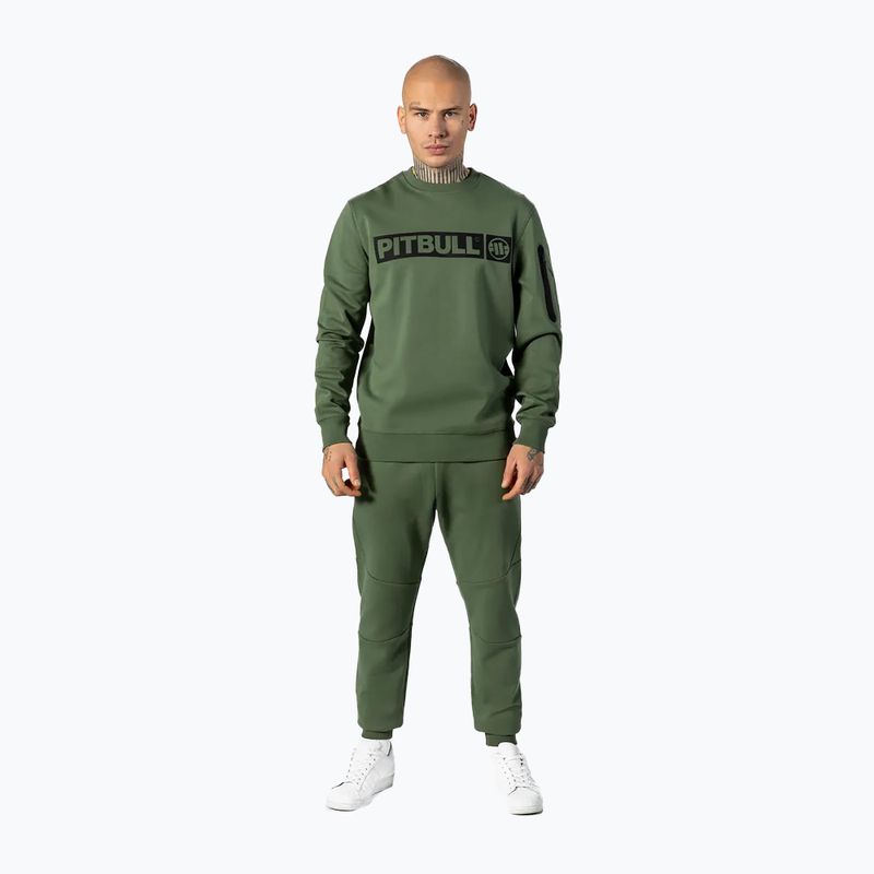 Vyriški Pitbull West Coast Beyer Crewneck džemperiai olive 3