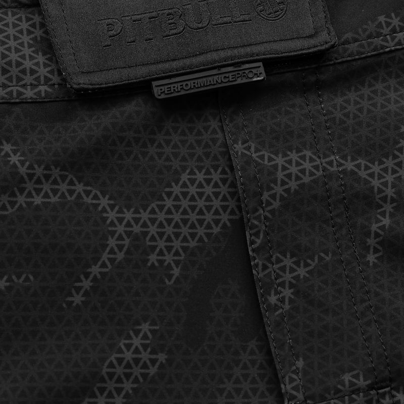 Pitbull West Coast vyriški graplingo šortai Grappling 3 Net Camo Hilltop 2 black 3