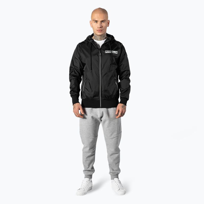 Vyriška striukė Pitbull West Coast Athletic Logo Hooded Nylon black 2