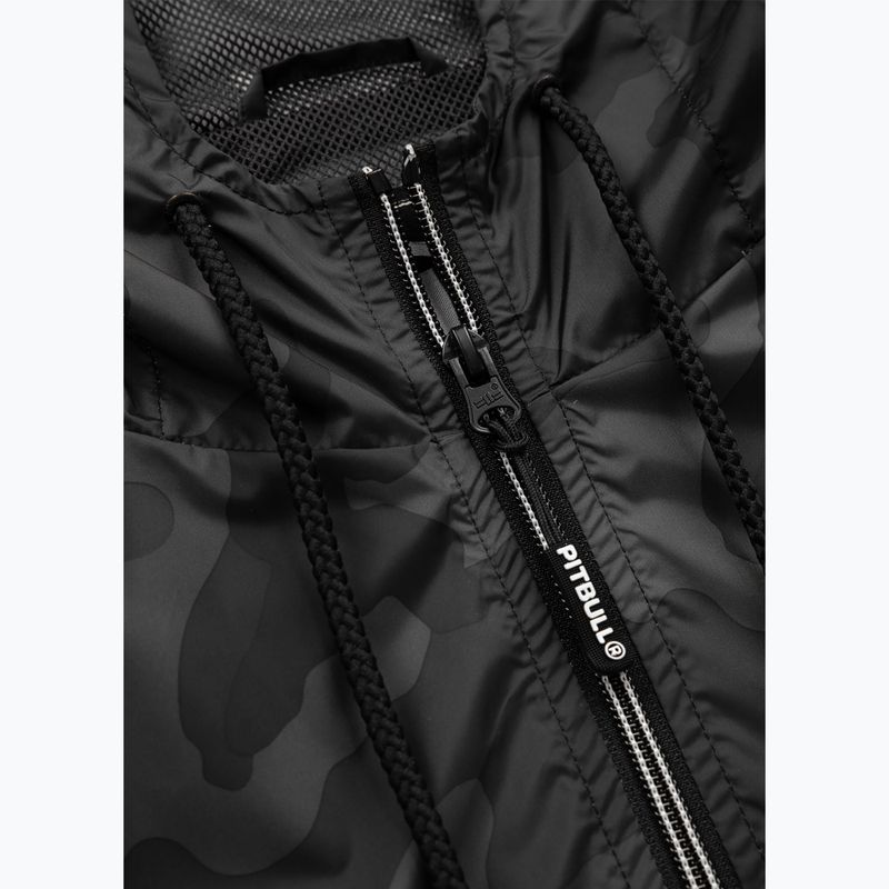 Vyriška striukė Pitbull Athletic Logo Hooded Nylon all black camo 7
