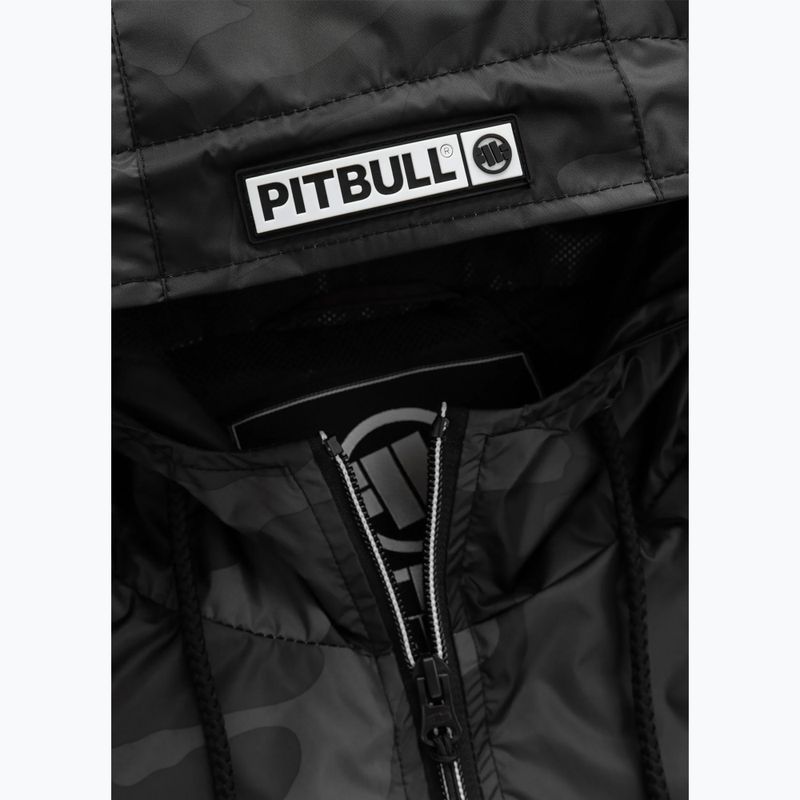 Vyriška striukė Pitbull Athletic Logo Hooded Nylon all black camo 8