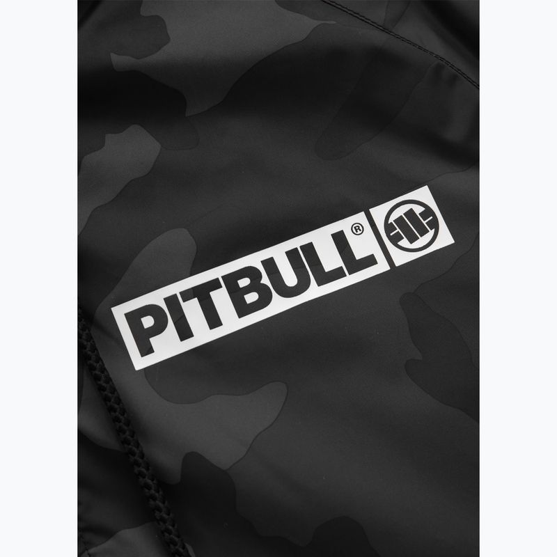 Vyriška striukė Pitbull Athletic Logo Hooded Nylon all black camo 9