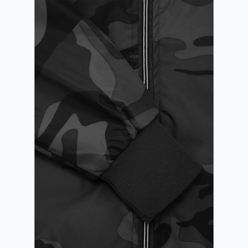 Vyriška striukė Pitbull Athletic Logo Hooded Nylon all black camo 13