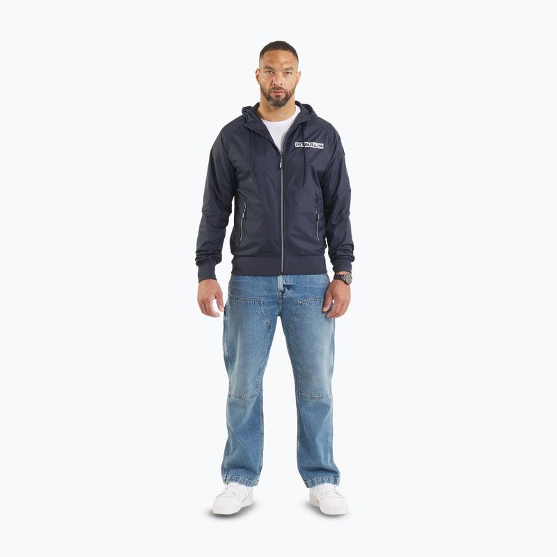 Vyriška striukė Pitbull Athletic Logo Hooded Nylon dark navy 2