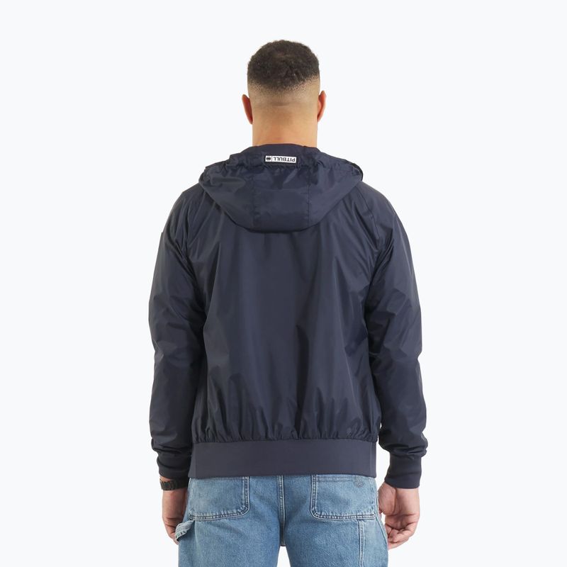 Vyriška striukė Pitbull Athletic Logo Hooded Nylon dark navy 3