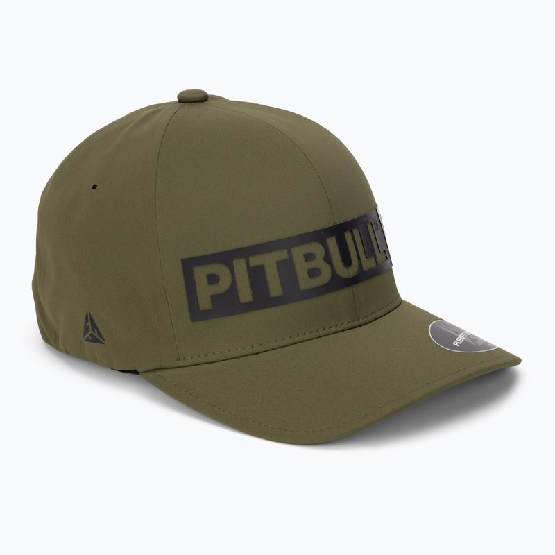 Vyriška kepuraitė su snapeliu Pitbull West Coast Full Cap ,,Hilltop" Stretch Fitted olive