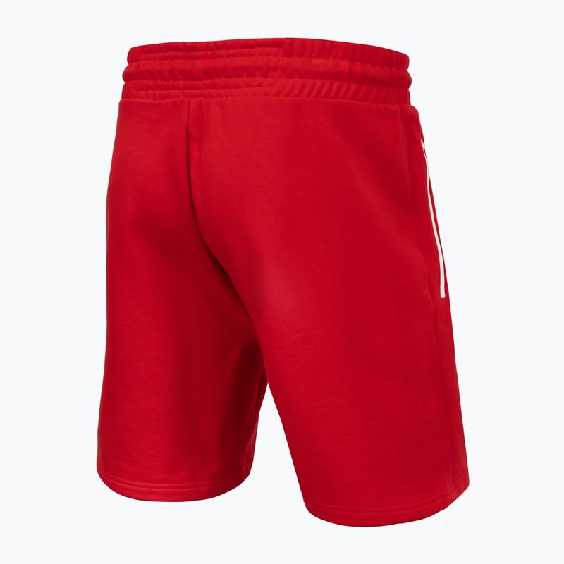 Pitbull West Coast vyriški sportiniai šortai Terry Group Trackshorts red 2