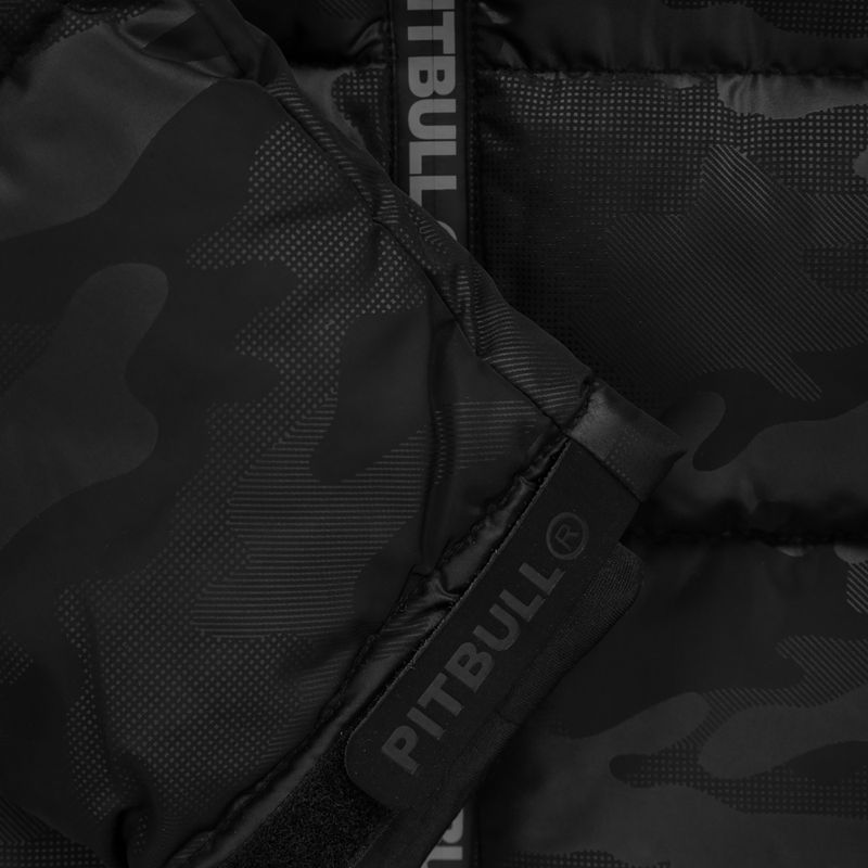 Vyriška žieminė striukė Pitbull Airway 5 su gobtuvu, visa juoda camo 12