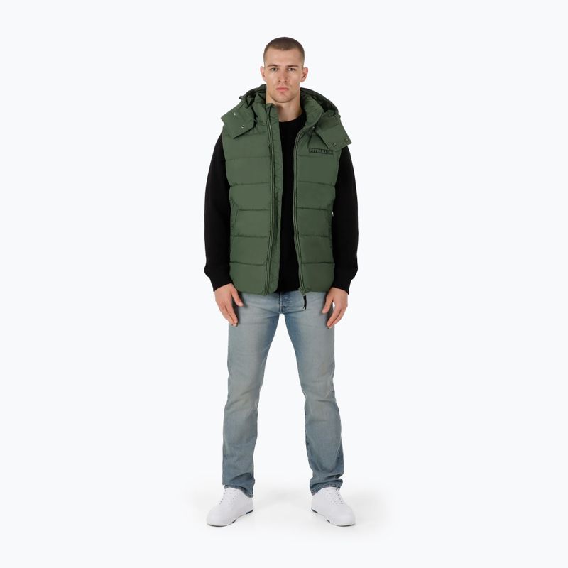 Pitbull West Coast vyriška žieminė striukė Perseus Hooded Vest olive 2