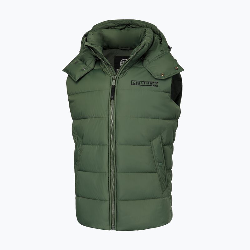 Pitbull West Coast vyriška žieminė striukė Perseus Hooded Vest olive 4