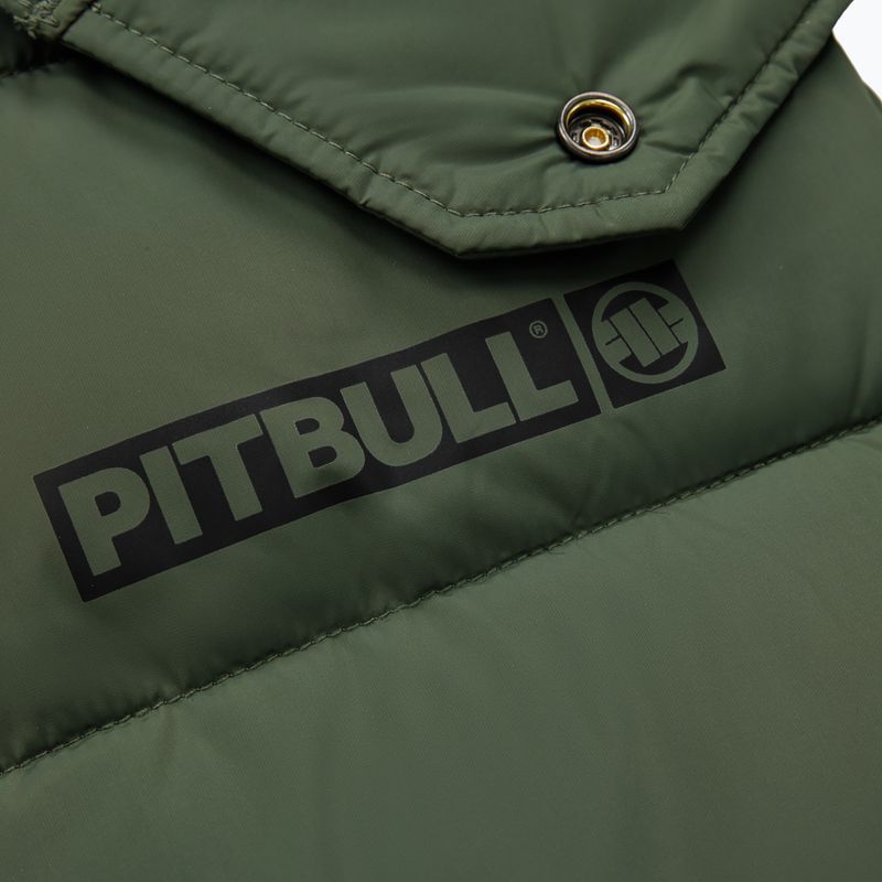 Pitbull West Coast vyriška žieminė striukė Perseus Hooded Vest olive 7