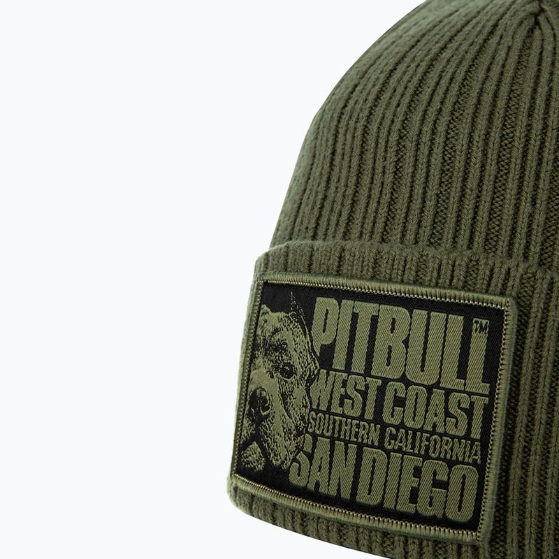 Vyriška žieminė kepurė Pitbull Beanie Silvas Blood Dog olive 3