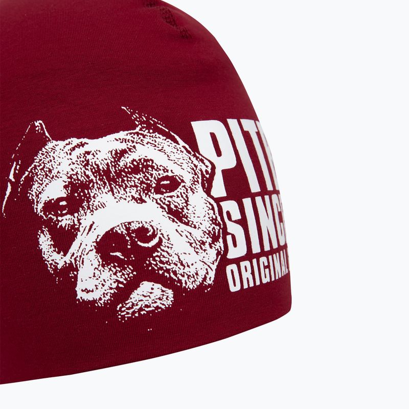 Vyriška žieminė kepurė Pitbull Beanie Blood Dog burgundy 3