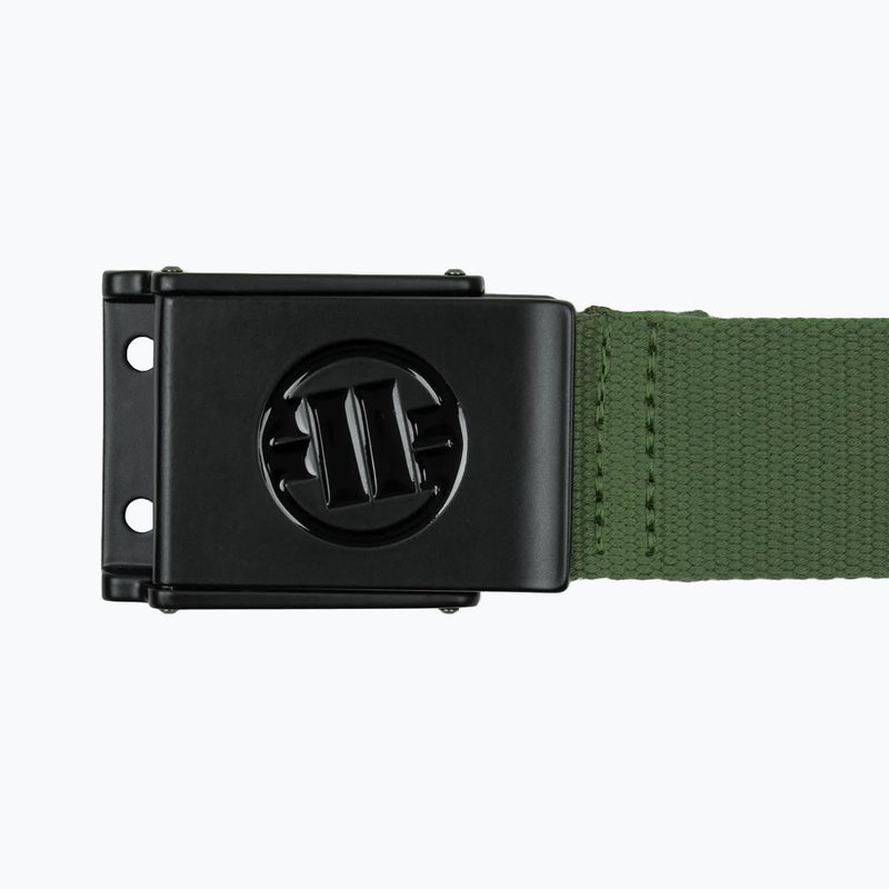 Kelnių diržas Pitbull Hilltop Embossed Webbing olive 2