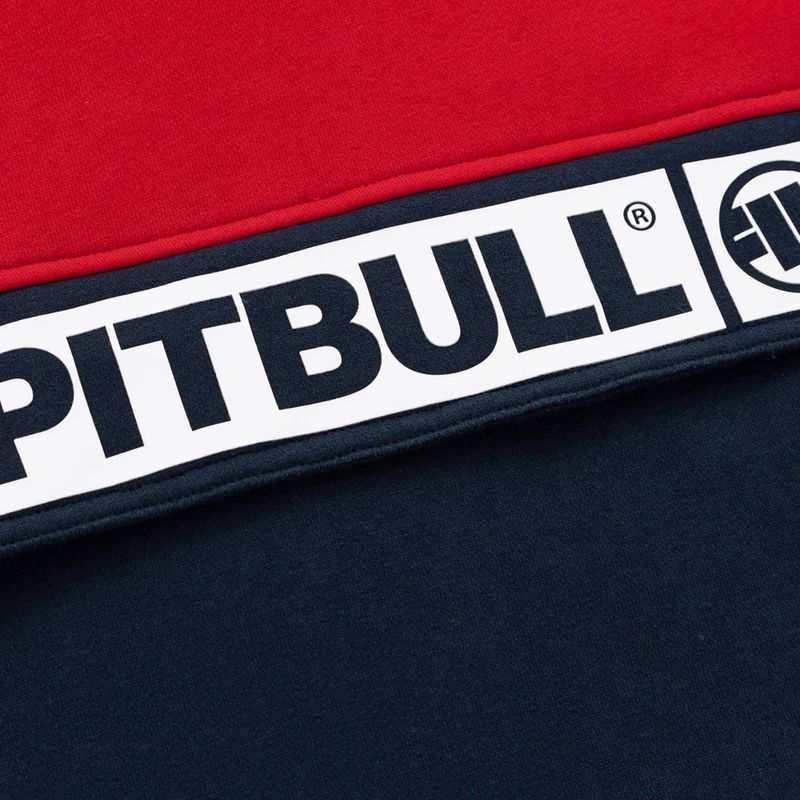 Vyriški Pitbull West Coast Hilltop 2 džemperiai su gobtuvu raudona/tamsiai mėlyna 4