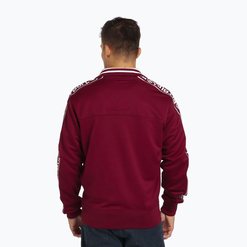 Vyriška striukė Pitbull West Coast Trackjacket Tape Logo Terry Group burgundy 3