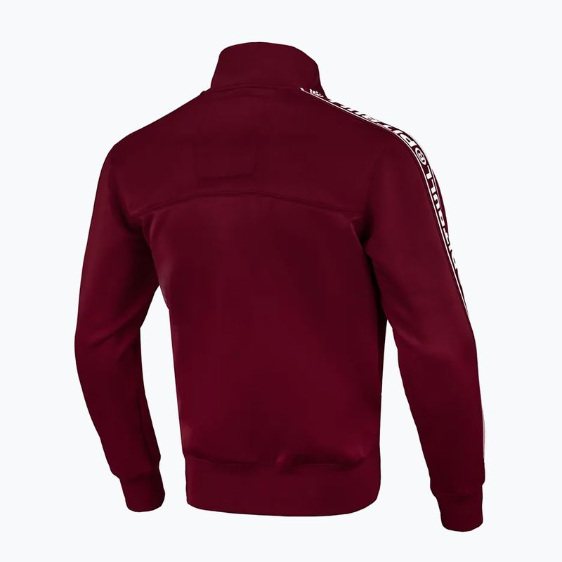 Vyriška striukė Pitbull West Coast Trackjacket Tape Logo Terry Group burgundy 5