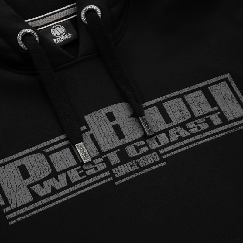 Vyriški Pitbull West Coast Boxing FD džemperiai su gobtuvu juodos spalvos 7