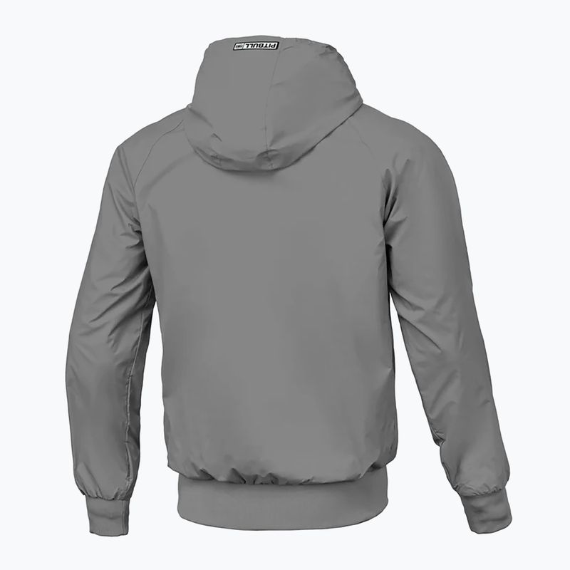Vyriška striukė Pitbull West Coast Athletic Logo Hooded Nylon light grey 2