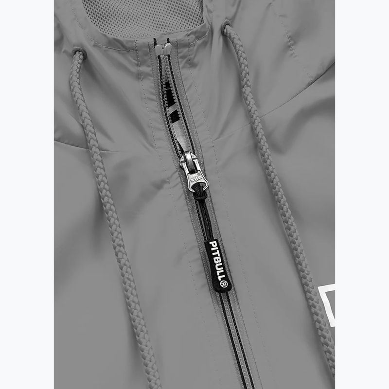 Vyriška striukė Pitbull West Coast Athletic Logo Hooded Nylon light grey 4