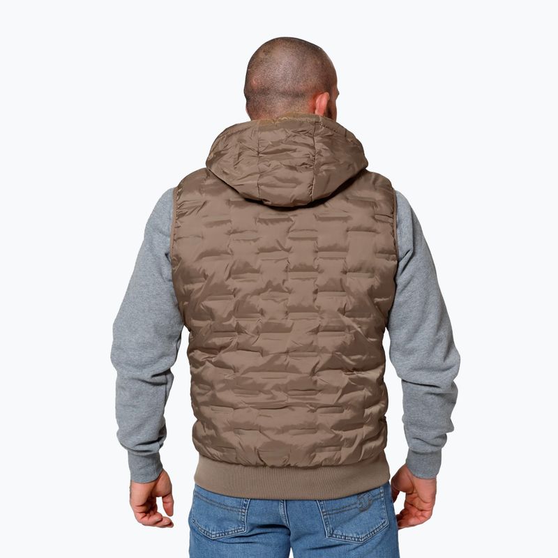 Pitbull West Coast vyriškas be rankovių Eclipse Hooded Padded coyote brown 3