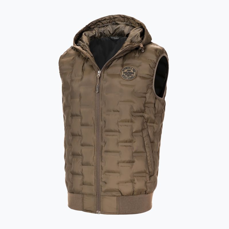 Pitbull West Coast vyriškas be rankovių Eclipse Hooded Padded coyote brown 4