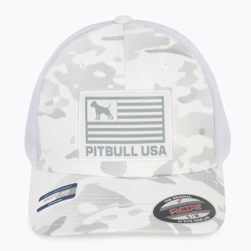 Vyriška kepurė su snapeliu Pitbull Mesh Full Cap Pitbull Usa Multicam white/camouflage 2