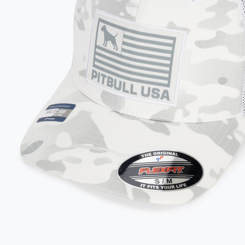 Vyriška kepurė su snapeliu Pitbull Mesh Full Cap Pitbull Usa Multicam white/camouflage 3