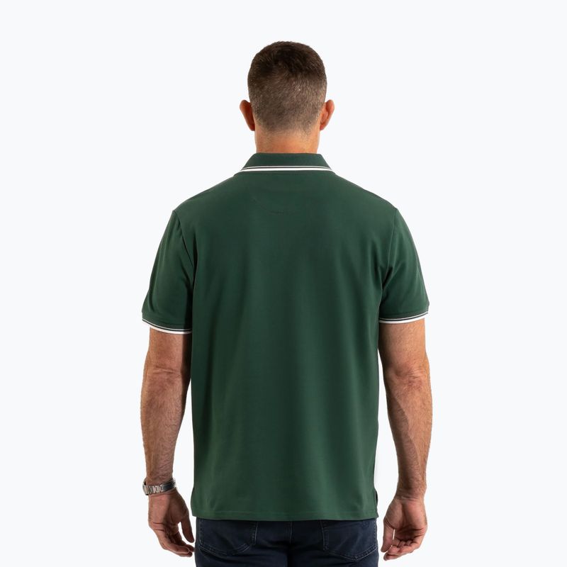Vyriški polo marškinėliai Pitbull Polo Pique Stripes Regular jade green 2