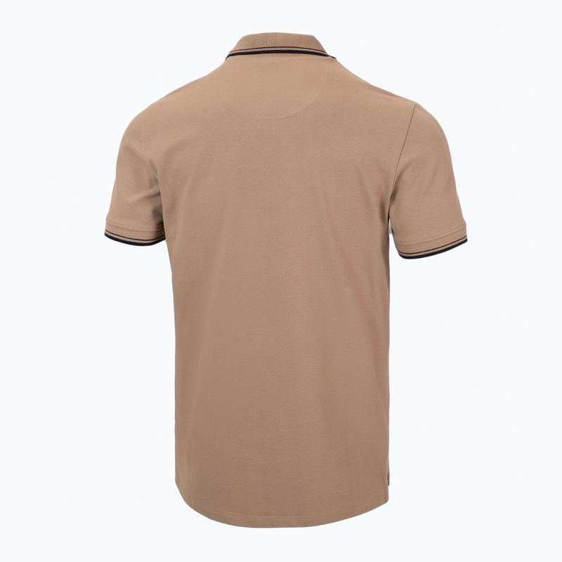 Vyriški polo marškinėliai Pitbull West Coast Polo Pique Stripes Regular coyote brown 5