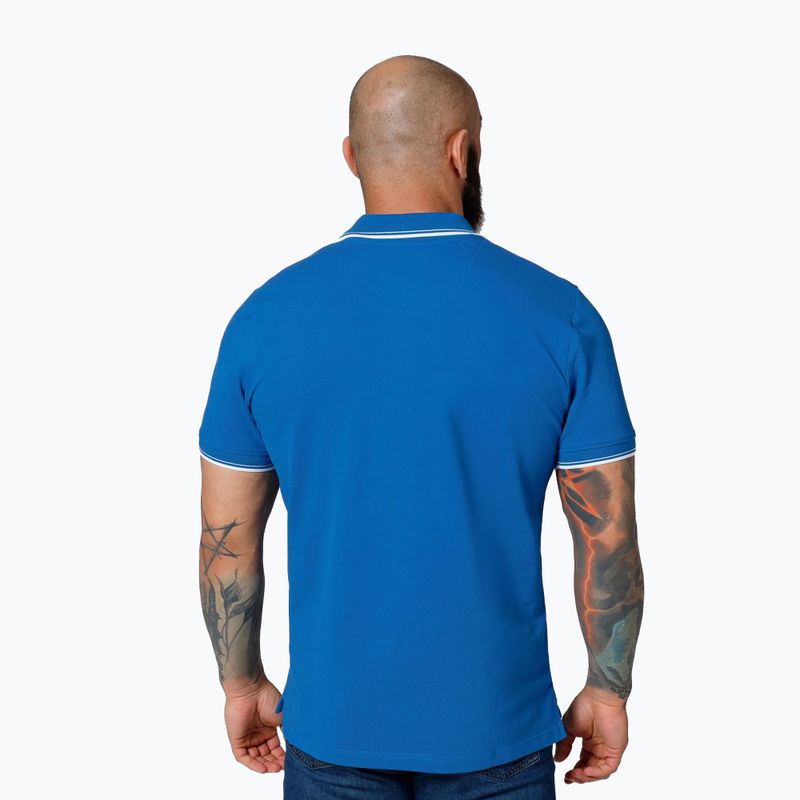Vyriški polo marškinėliai Pitbull Polo Pique Stripes Regular royal blue 3