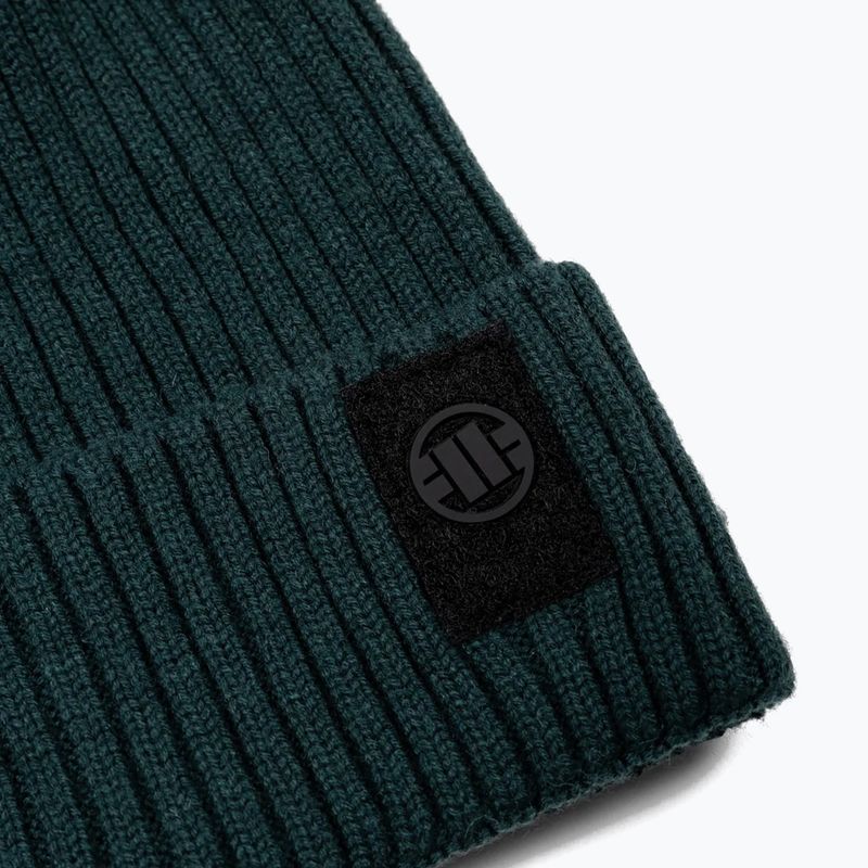 Žieminė kepurė Pitbull Beanie Velcro Logo green 2