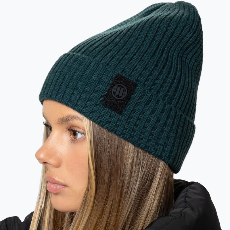 Žieminė kepurė Pitbull Beanie Velcro Logo green 4